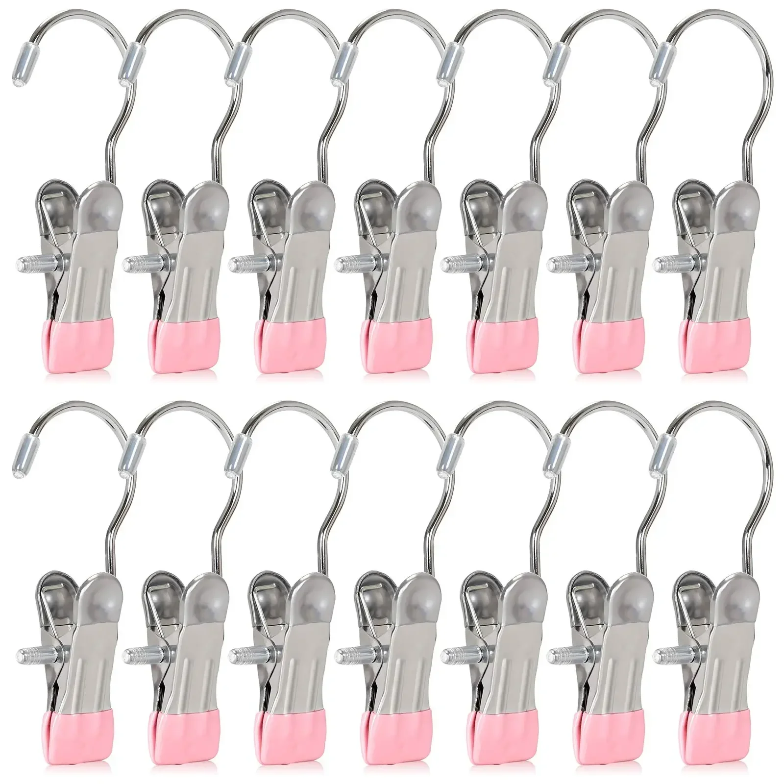 

Pins Home Stainless Clothes Clips Hanger Portable Hook Clips Hanging Steel 4 Hangers Travel Boot Hook Clips Clip Hold Hanger