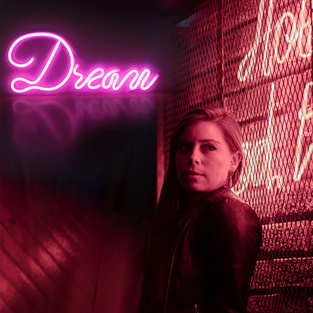 

Neon Sign “Dream” Led Neon Light USB or Battery Operated Acrylic Neon Sign Illuminated Letter Night Lights Led Wall Lamp Art