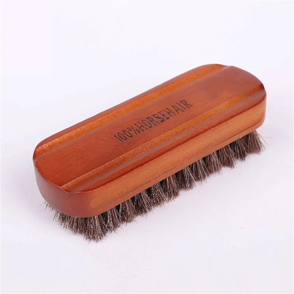 

Solid Wood Soft Hair Horse Hair Brush High-end Leather Shoe Brush Oil Polishing Cleaning and Dust Removal Brush