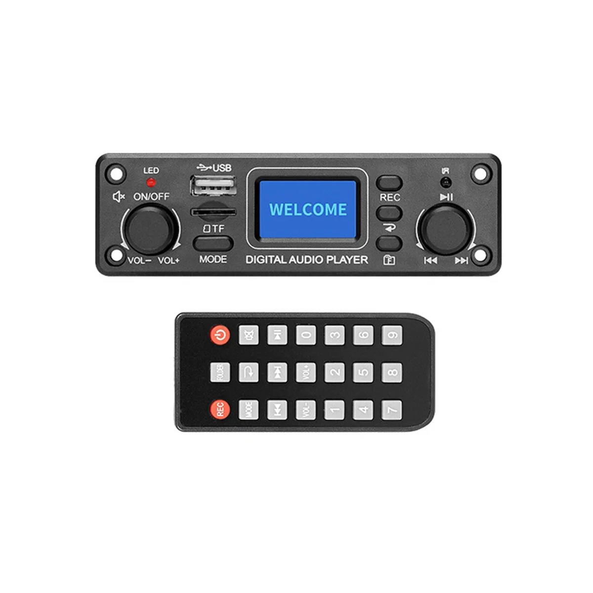 Цифровой аудио плеер Bluetooth MP3-плеер декодер плата 128x64 точек ЖК USB SD BT FM музыкальный