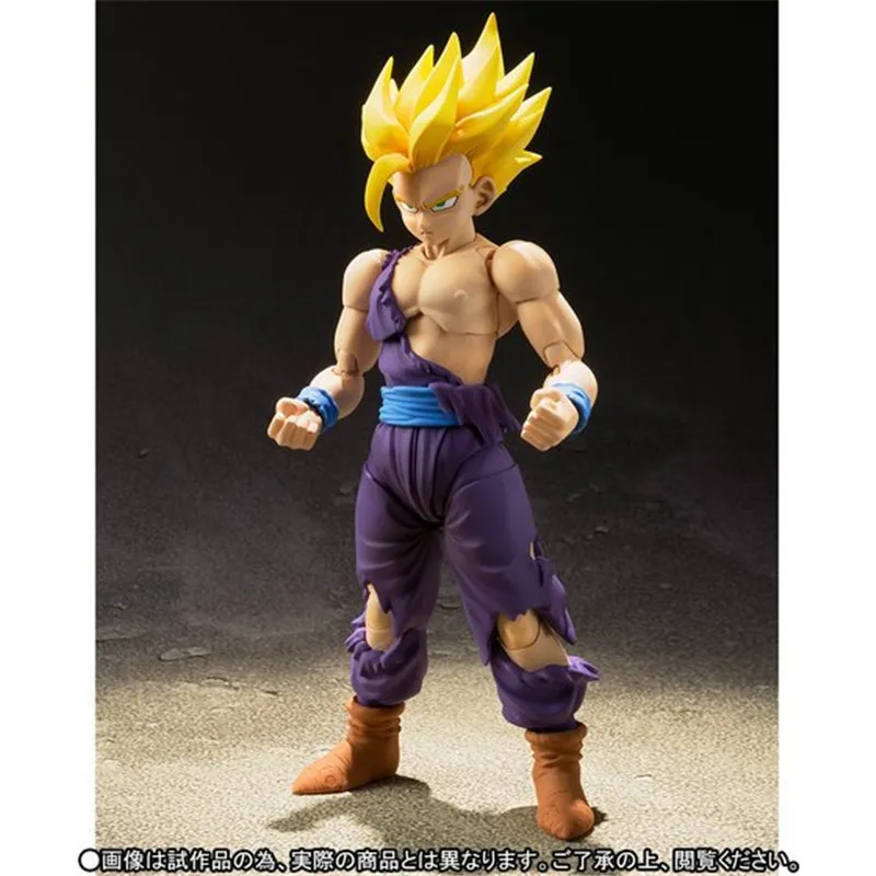 

14CM Boxed Dragon Ball Z Son Gohan Action Figures Super Saiyan War Damage Models Collectible Toys Gift