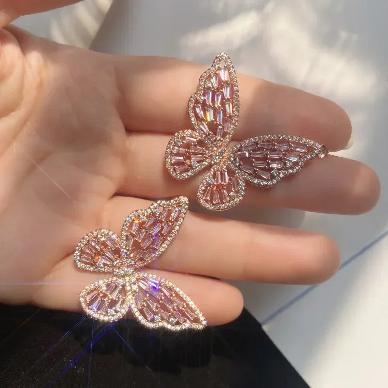 Высококачественные роскошные серьги MDLFES в стиле Moissan Diamonds позолоченные