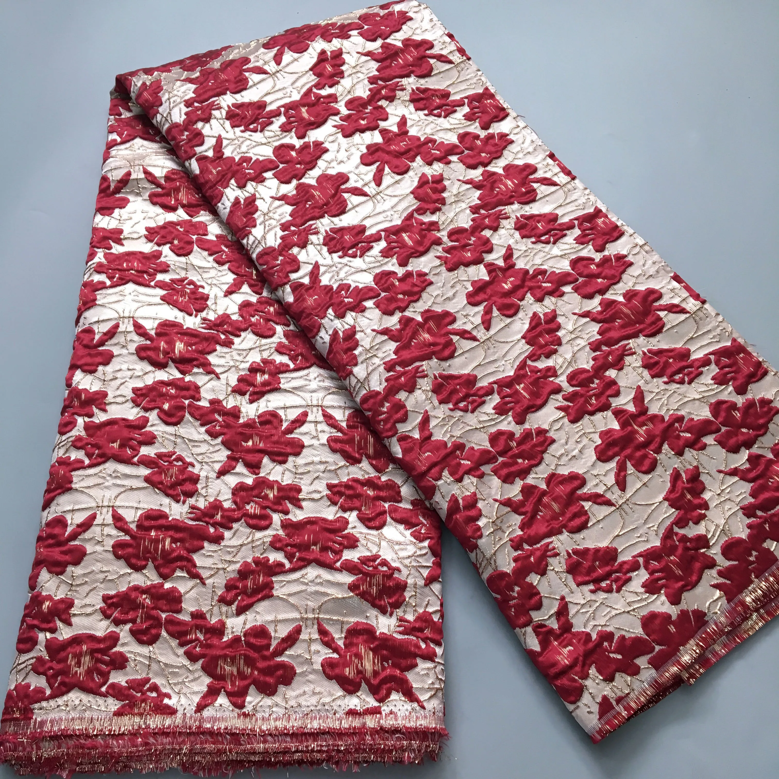 Африканский Жаккардовый Парчовый Ткань С Золотой Вышивкой Высокое Качество