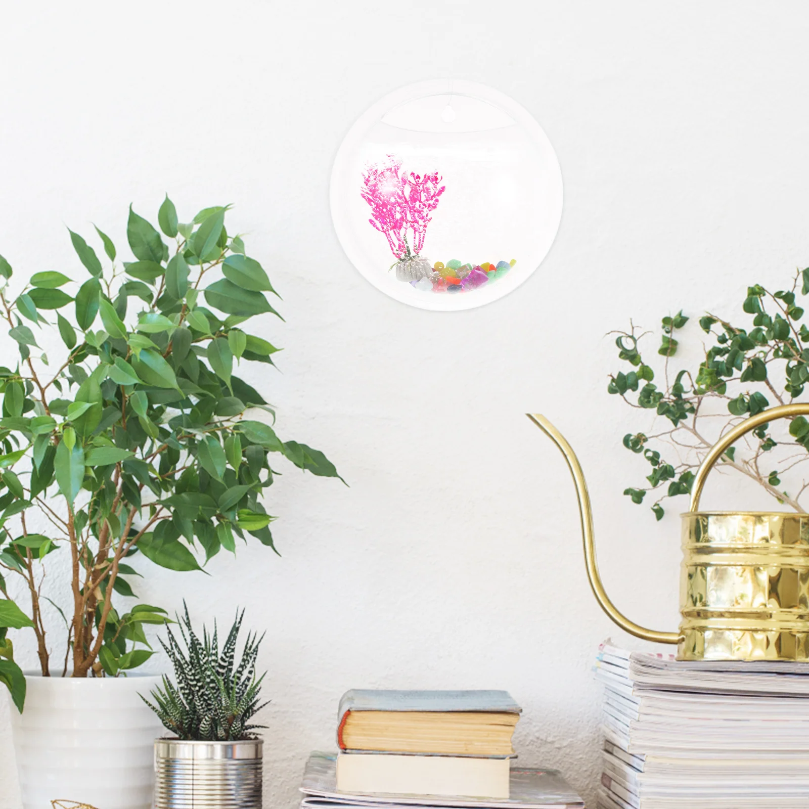 Прозрачная креативная настенная акриловая миска для рыбы аквариум домашний