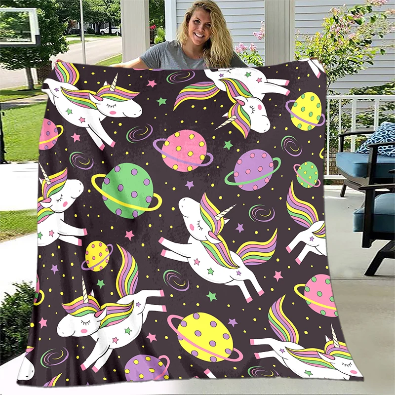 

Одеяло с принтом космических животных, Фланелевое теплое мягкое плюшевое одеяло для дивана и кровати, плюшевое одеяло для малышей, офисное одеяло, одеяло на заказ, подарок