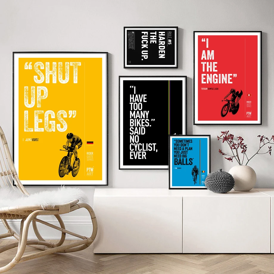 

Sports Bike Cycling Quote Minimalism Wall Art Canvas Painting Nordic Posters And Prints Wall Pictures For Boy Living Room Decor|