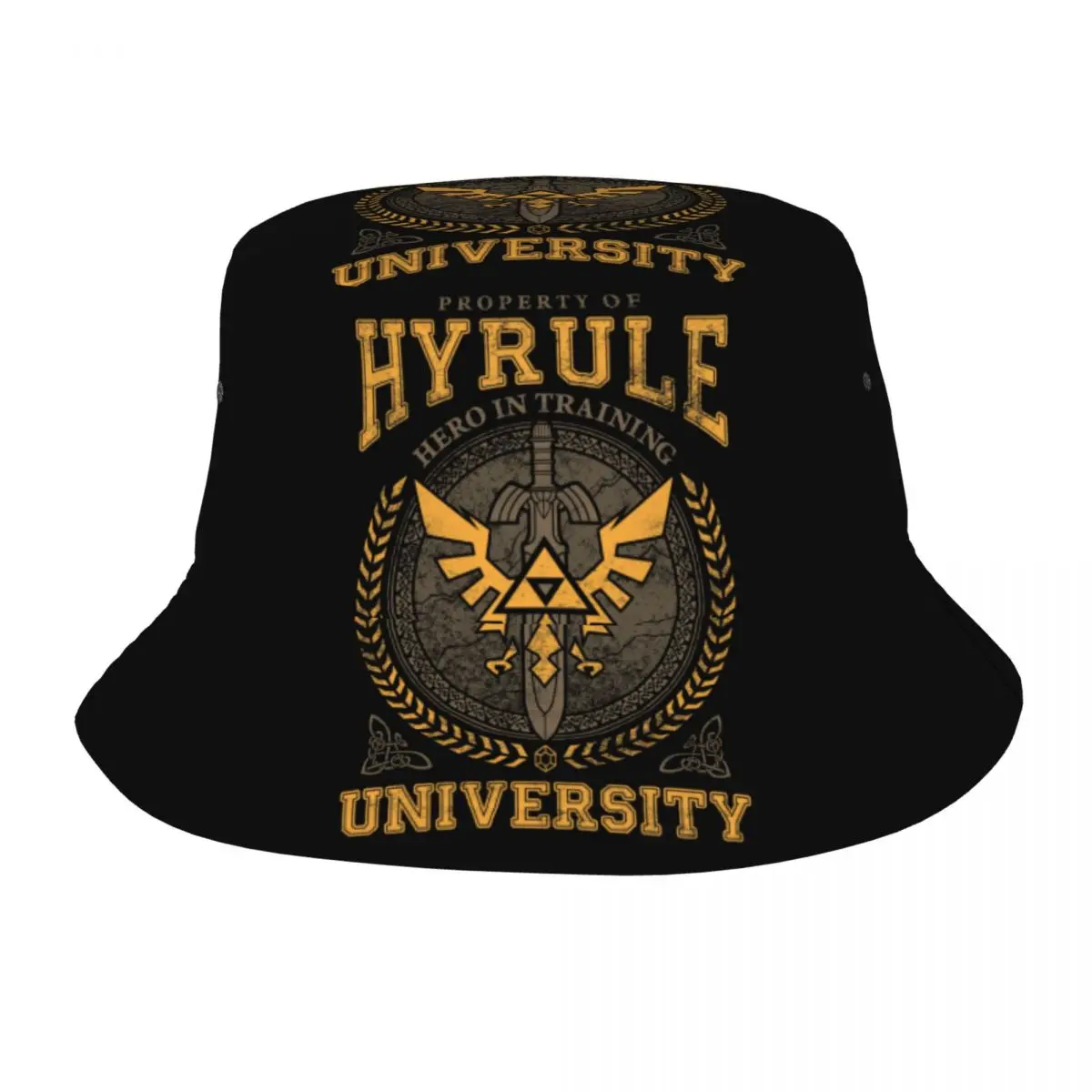 

Getaway Headwear Grunge Zelda Logo Hyrule University Merch Bucket Hat Street Girl Sun Hat Bob Foldable Fishing Hats Camping