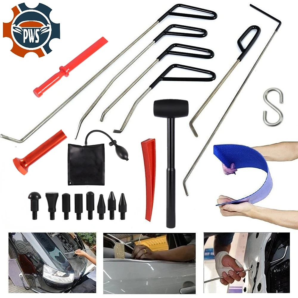 Auto Dent Repair Rod Hook Tool Paintless Dent Repair Car Den