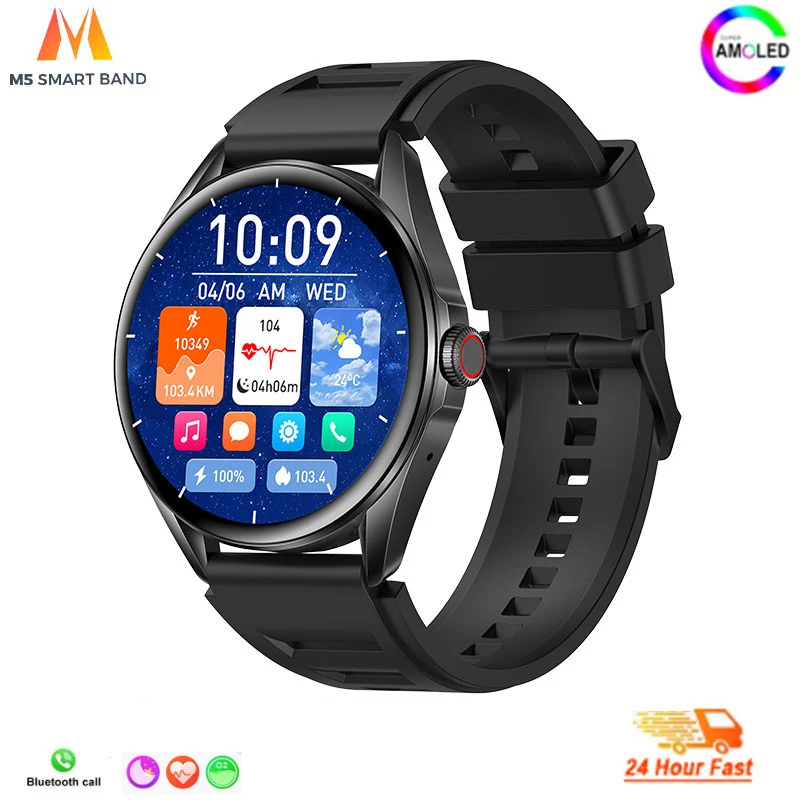 

2023 AMoled Smartwatch Man Woman GPS Fitness Long Battery Life Bluetooth Call Waterproof Smart Watch For ios Andriod Phone