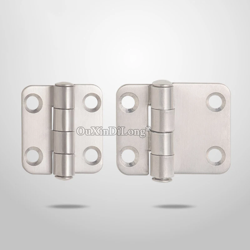 

New 10PCS Stainless Steel Industrial Equipment Hinges Distribution Box Hinge Switch Electric Cabinet Door Hinge Brushed Finished