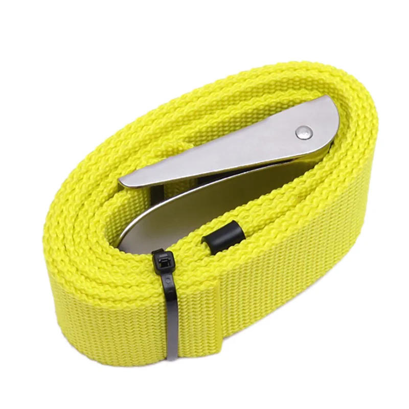 

1.8M Professional Adjustable Scuba Diving Weight Belt Webbing Strap & Stainless Steel Buckle Equipments Yellow