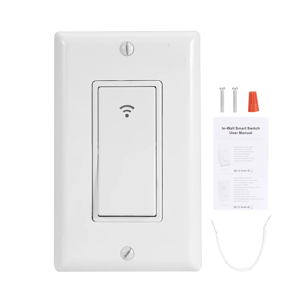 

Smart Light Switch Wi-Fi Smart Wall Light Switch Timer Light Time Schedule Compatible with Alexa Google Home wifi wifi wifi