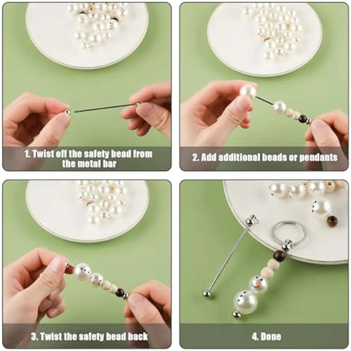 50 шт. пустые брелки из бисера металлический брелок сделай сам для бара подвески