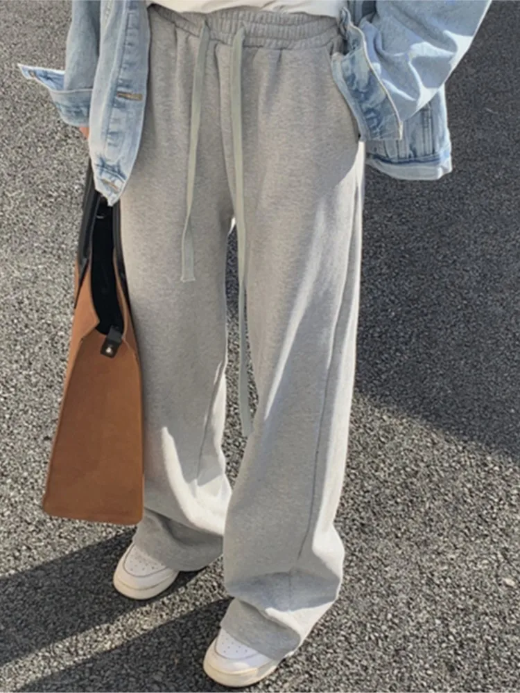 

Серые спортивные брюки для женщин, осень 2022, новые мешковатые модные спортивные брюки оверсайз, женские джоггеры, уличная одежда