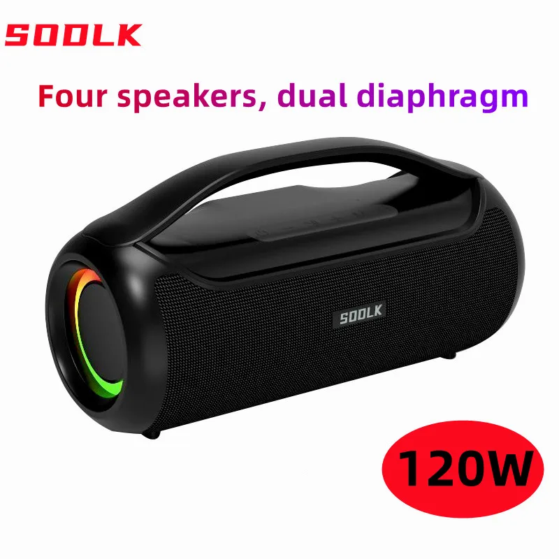 

SODLK 120W Power Portable Bluetooth Speaker High Volume Outdoor Waterproof Subwoofer Stereo Surround TWS 10400mAh Caixa De Som