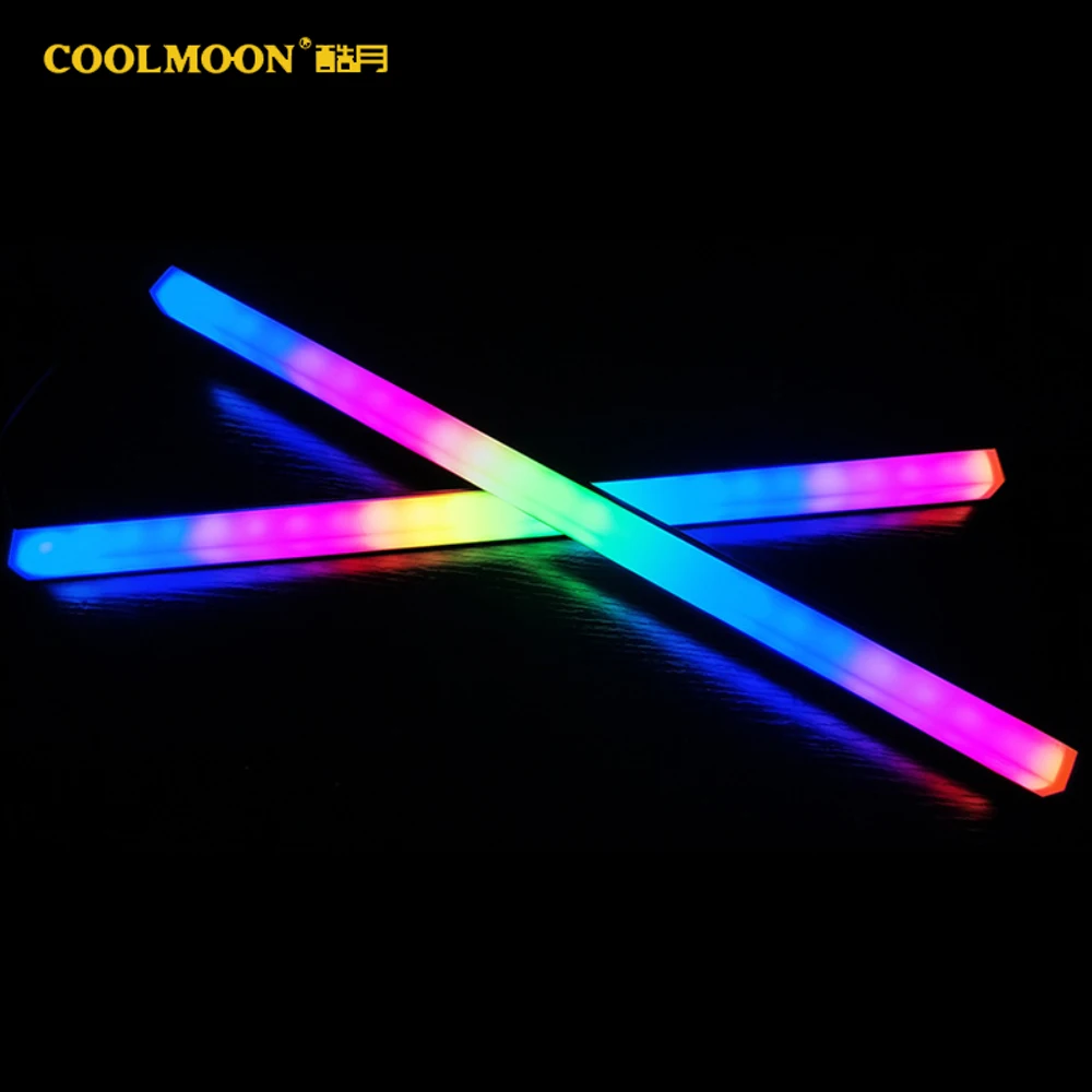 

COOLMOON RGB Светодиодные ленты ARGB мягкий светильник кабель 5V3Pin ореолом кулер для воды на заказ мод шасси магнитная лампа украшение для ПК