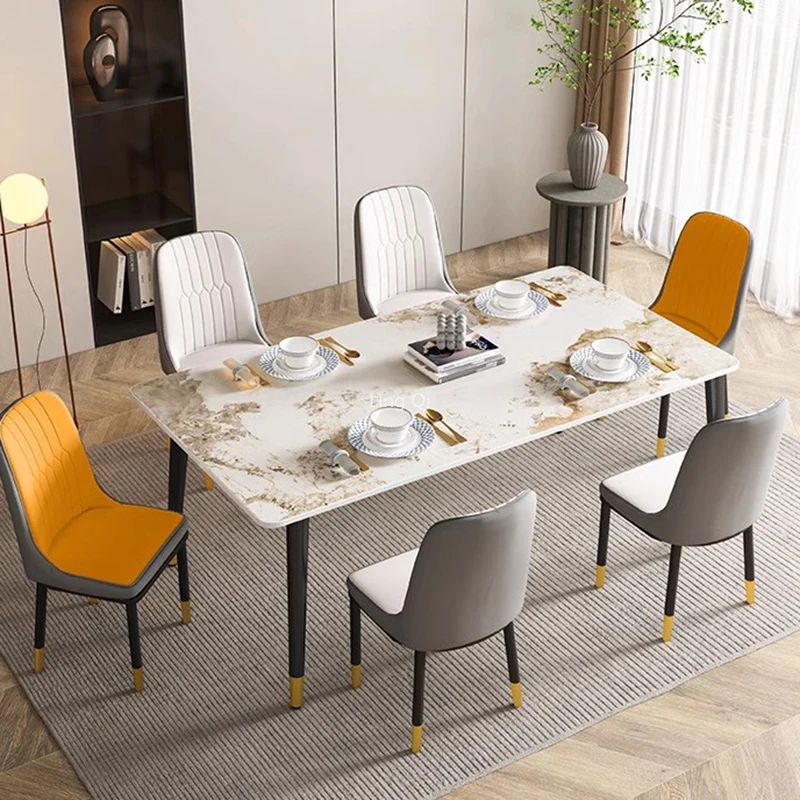 

Modern Legs Metal Dining Table Nordic White High Kitchen Restaurant Table Hotel Lobby Italian Muebles De Cocina Home Furniture