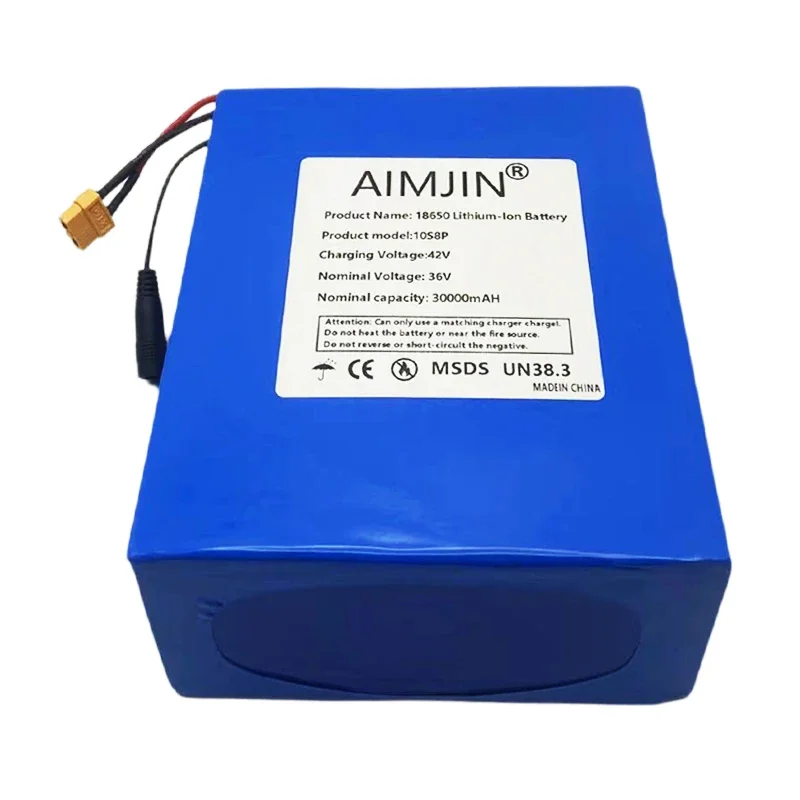 Литий-ионный аккумулятор высокой емкости 10S8P 36 В 30000 мАч