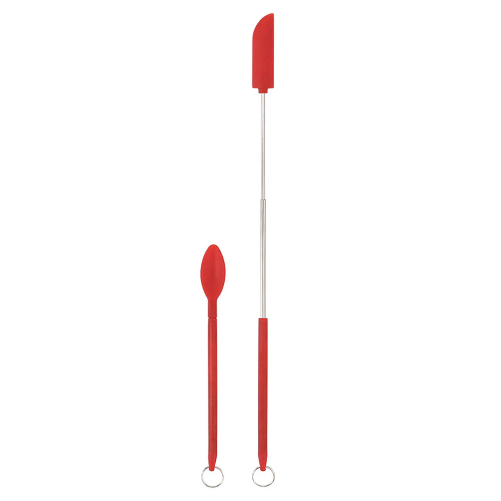 

2/8PCS Mini Spatula Silicone Telescoping Spatula Cream Spatula Makeup Spoon Spatula For Kitchen Glass Jar Bottle Beauty Cosmetic
