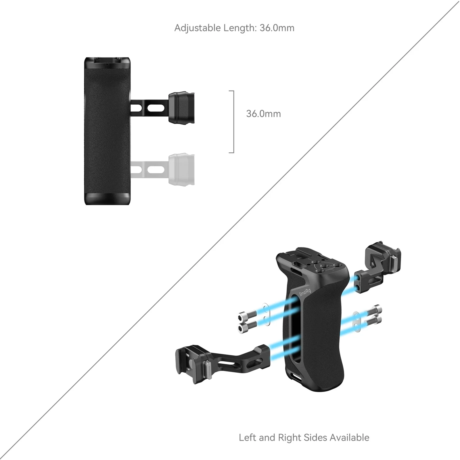 Фото SmallRig HawkLock H21 Быстросъемная боковая ручка с быстроразъемной рукояткой НАТО для комплекта клетки для камеры DLSR Монтажные пластины 5633 №4