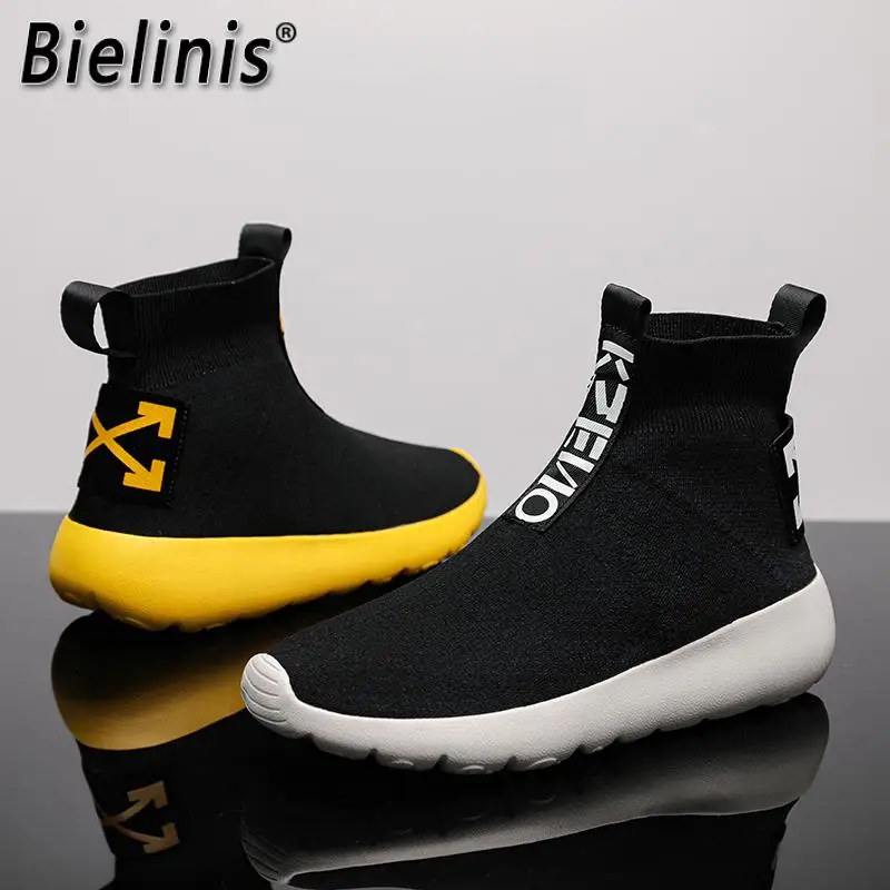 

Мужские сетчатые кроссовки с высоким верхом, легкие кроссовки-носки, повседневная мужская обувь, теннисная обувь для мужчин