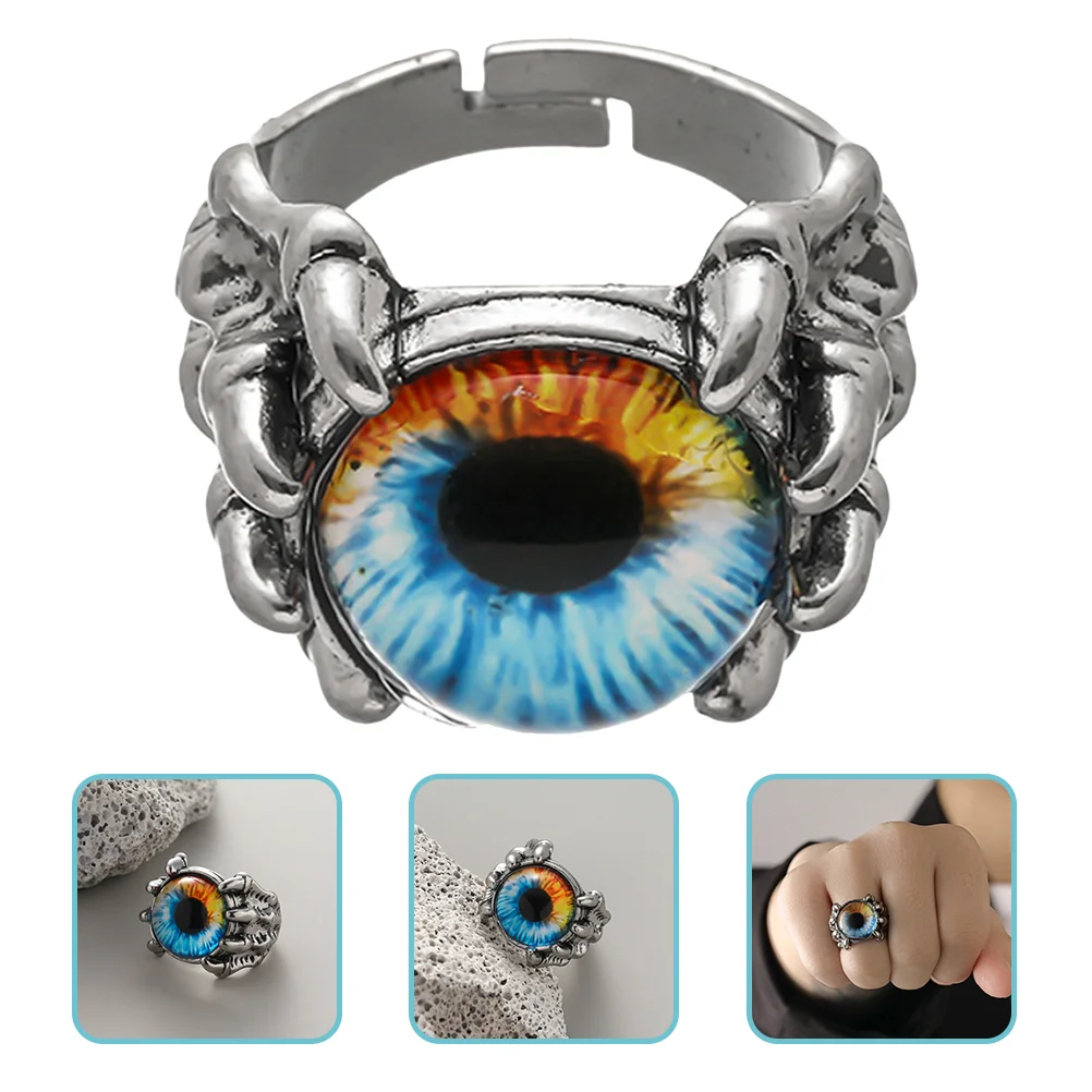 

Rings Menring Jewelry Punk Goth Vintage Aesthetic Gothic Gift Birthday Mens Cool Hop Hip Eye Viking Pirate Eyeball Boyfriend