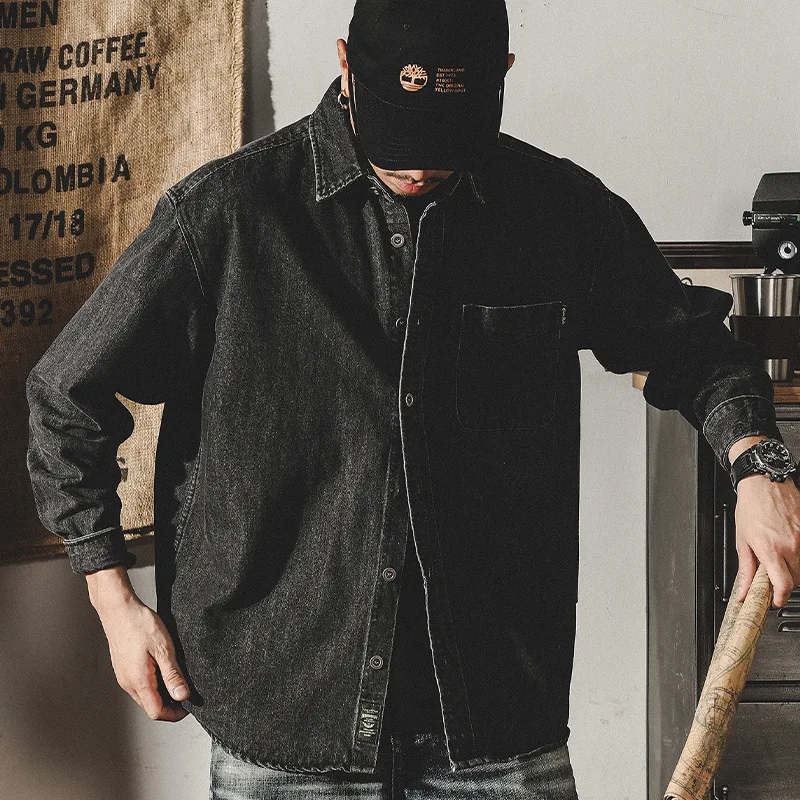 Jay Leno весенне-осенняя модная куртка-рубашка с длинными рукавами мужская