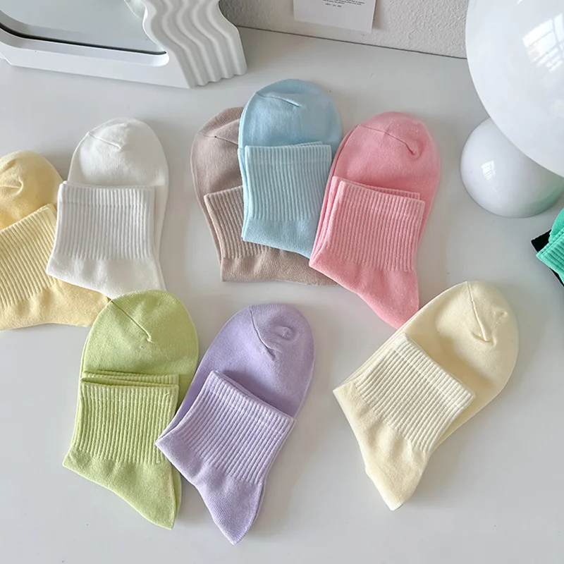 Новые модные японские Короткие Носки ярких цветов весна-лето тонкие хлопковые