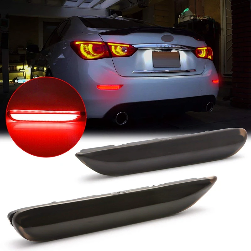 

Car LED Light Bar Bumper Reflector Marker Brake Lights for Infiniti Q50 QX30 QX60 QX56 Nissan
