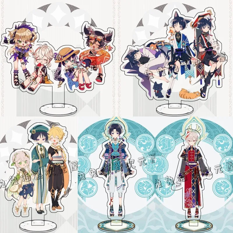 

Game Genshin Impact Figure Venti Scaramouche Cosplay Acrylic Cute Xiao Nahida Stand Toy Kawaii Desk Decor Anime Gift For Friend