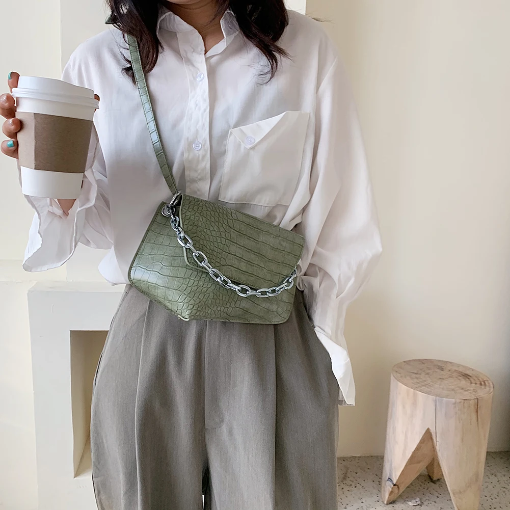 

Retro Leather Shoulder Bag Women Pattern Solid Colour Irregular Handbag for Outdoor Shopping Traveling Decoration