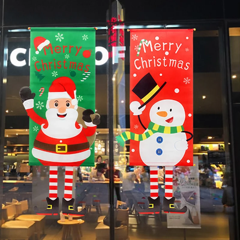 

Рождественский подвесной флаг, Счастливого Рождества, крыльцо, искусственное украшение, новогоднее Рождественское украшение для дома, рож...