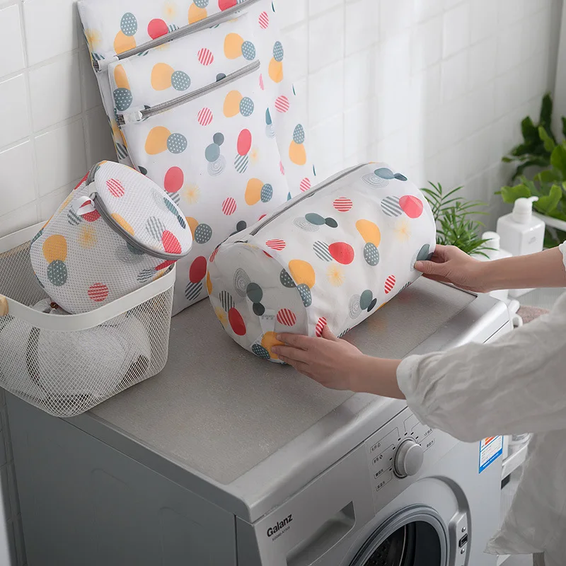 

6pcs Laundry Bags Net Foldable Cleaning Protect For Lingerie Washing Machine Accessories Underwear Bra Home Storage Travel C87