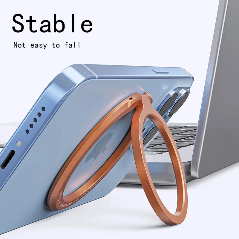 

Luxury Metal Mobile Magnetic Cell Phone Rotatable Ring Holder For iPhone12 13Serie Removable Cell Phone Grip KickstandCompatible