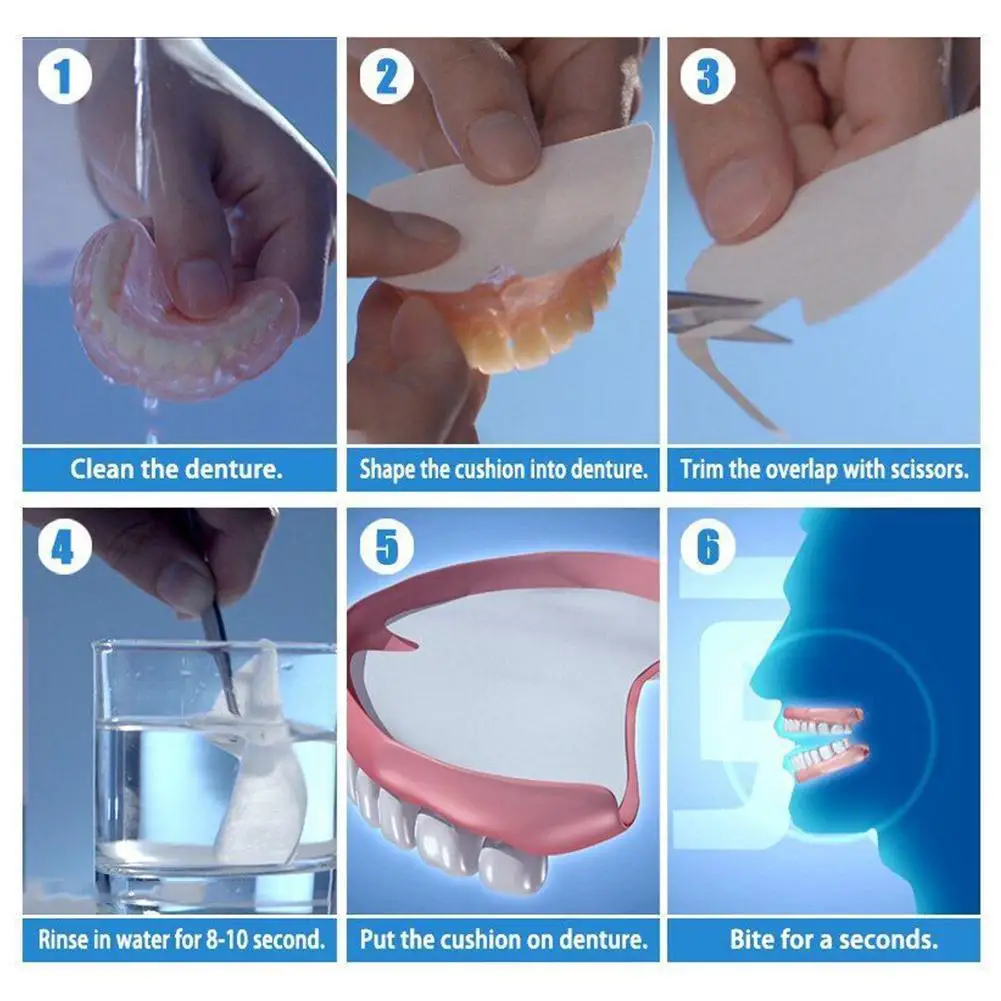 30 шт./упаковка мягкие подушки для зубных протезов