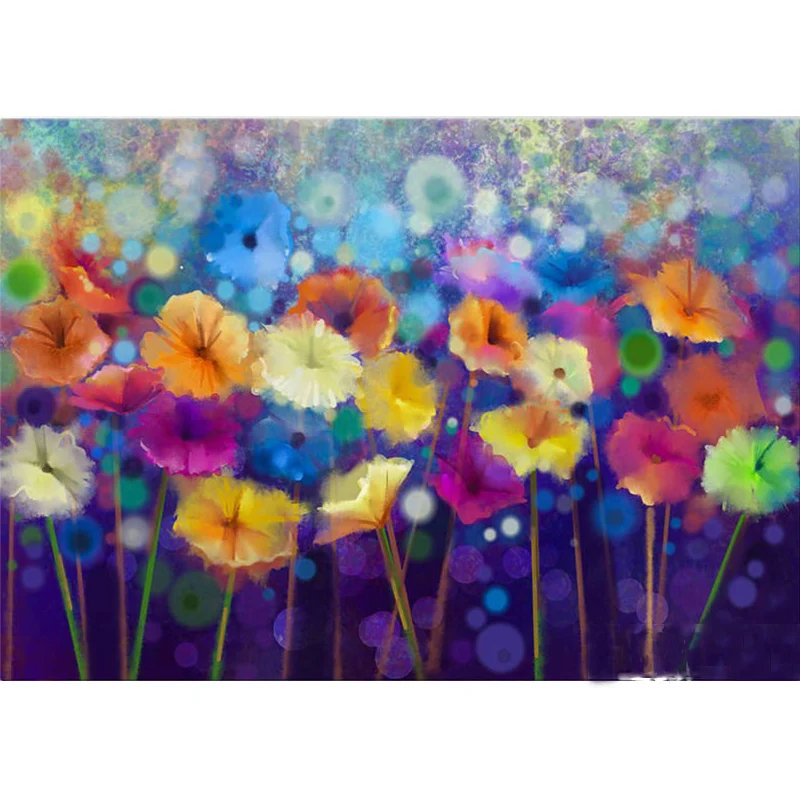 

Full Square/round Drill 5D Diy Diamond Painting Colored Flower 5D Diamond Embroidery Cross Stitch Home Decor