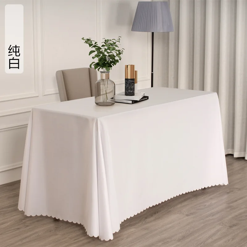 

2023 tablecloths pure color red and white office long rectangular tables tablecloth_AN2331