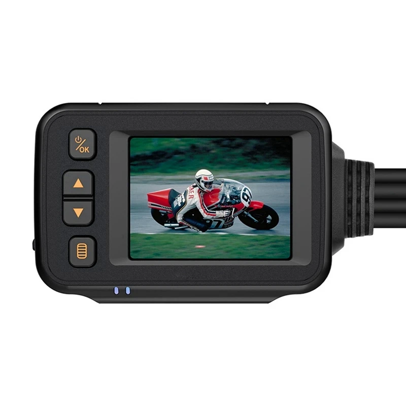 2X видеорегистратор с камерой 2-дюймовый IPS-экран 1080P + 720P двойной AHD велосипедный