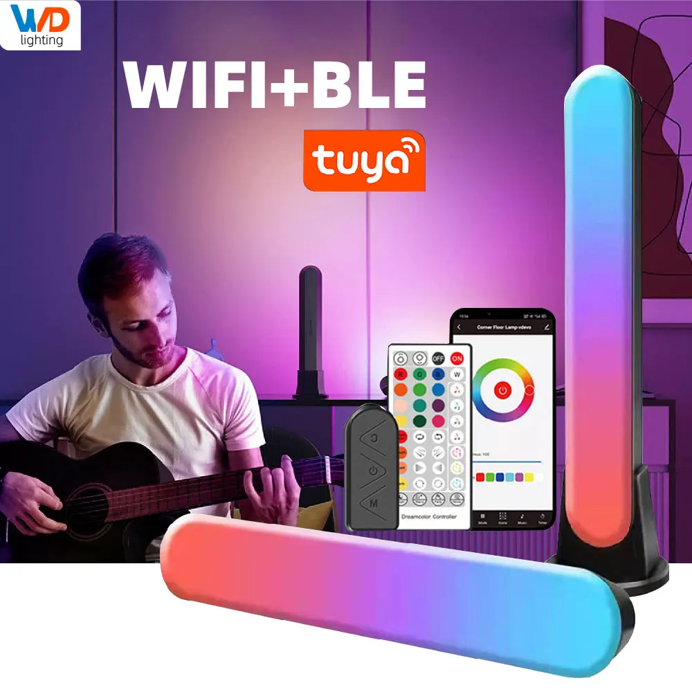 

RGBIC Music Backlights 16 Scene Modes Works With Bluetooth Wifi Smart Led Light Bars For PC Game Room Desktop Night Light