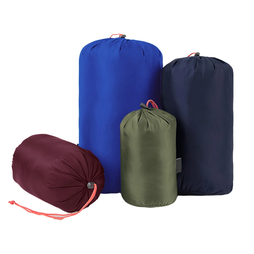 

Travel Outdoor Camping Storage Bag 4pcs Ultralight Drawstring Stuff Sack Keep Your Items Compressed Dark Blue