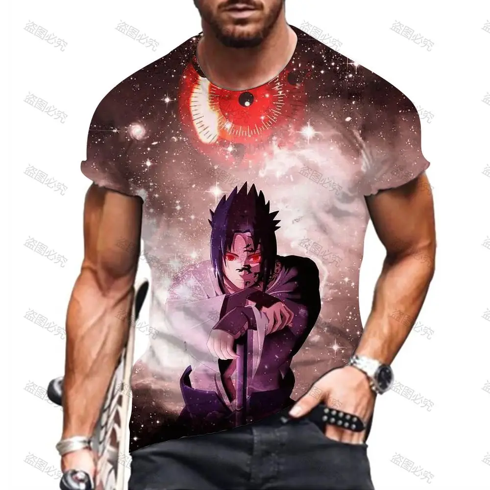 

Футболка мужская оверсайз в стиле Харадзюку, тенниска с аниме принтом Наруто, подарок, Y2k