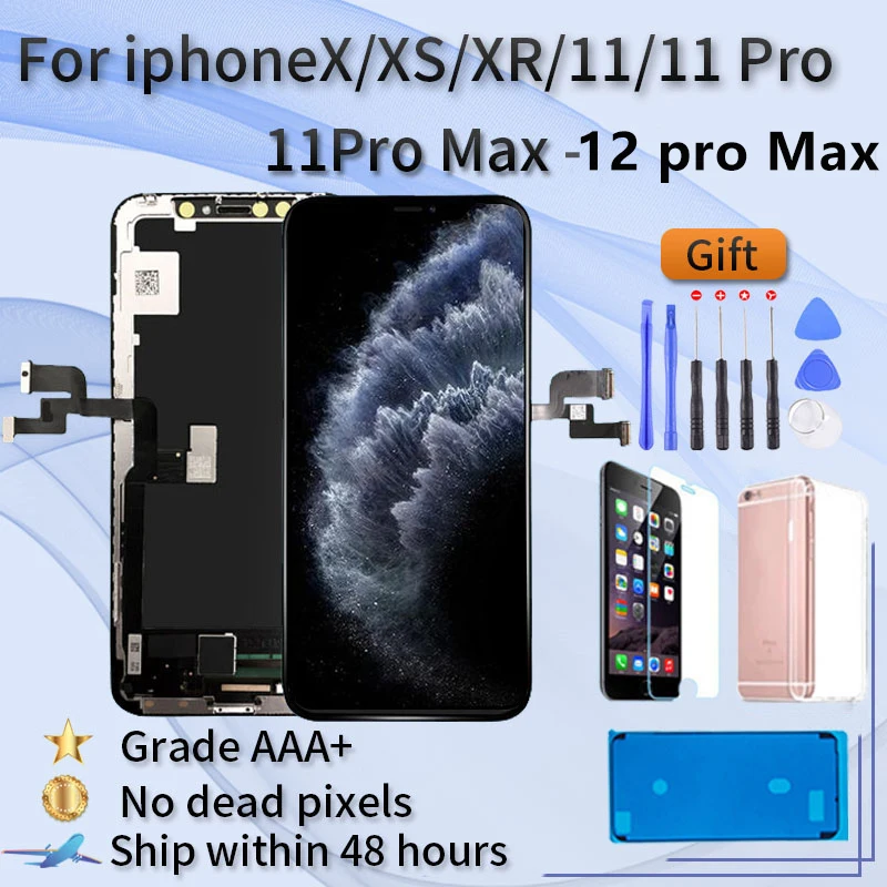 

Oled Display For Iphone X Xr Xs 11 12 11 Pro Max Tft Screen Replacement For Iphone Xs Max 11 Pro Lcd Display,3d Touch True Tone