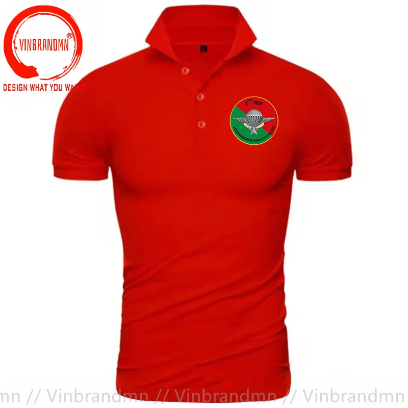 France Legion Etrangere Parachutiste 2e REP Рубашка поло Деловые летние французские PARACAIDISTAS 2DO LEGIONARIO