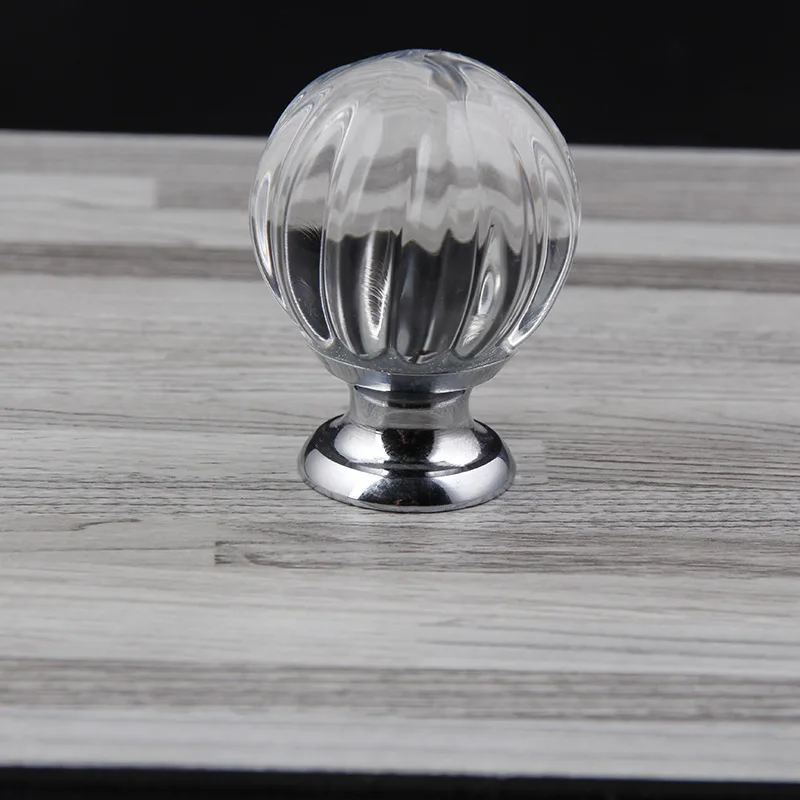 

Furniture Crystal Pulls Drawer Pulls Pumpkin Ball Pulls 30mm Transparent Kitchen Cabinet Handles Restoration Hardware