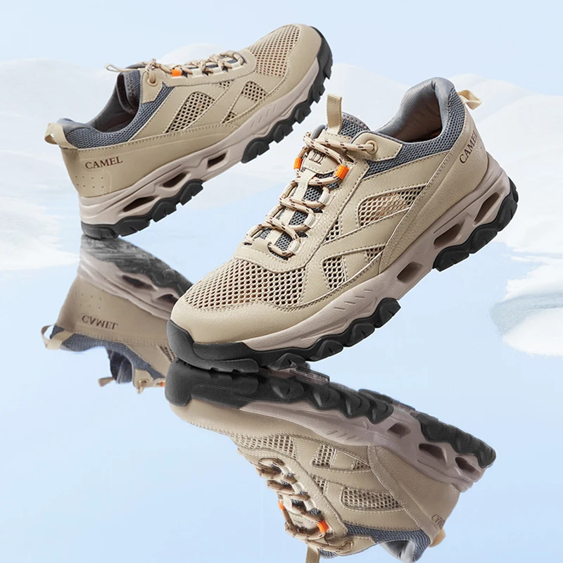 GOLDEN CAMEL Outdoor Hiking Shoes Non-slip Mesh Male Sneakers Lightweight Sports Running Shoes for Men 2023 Spring Breathable