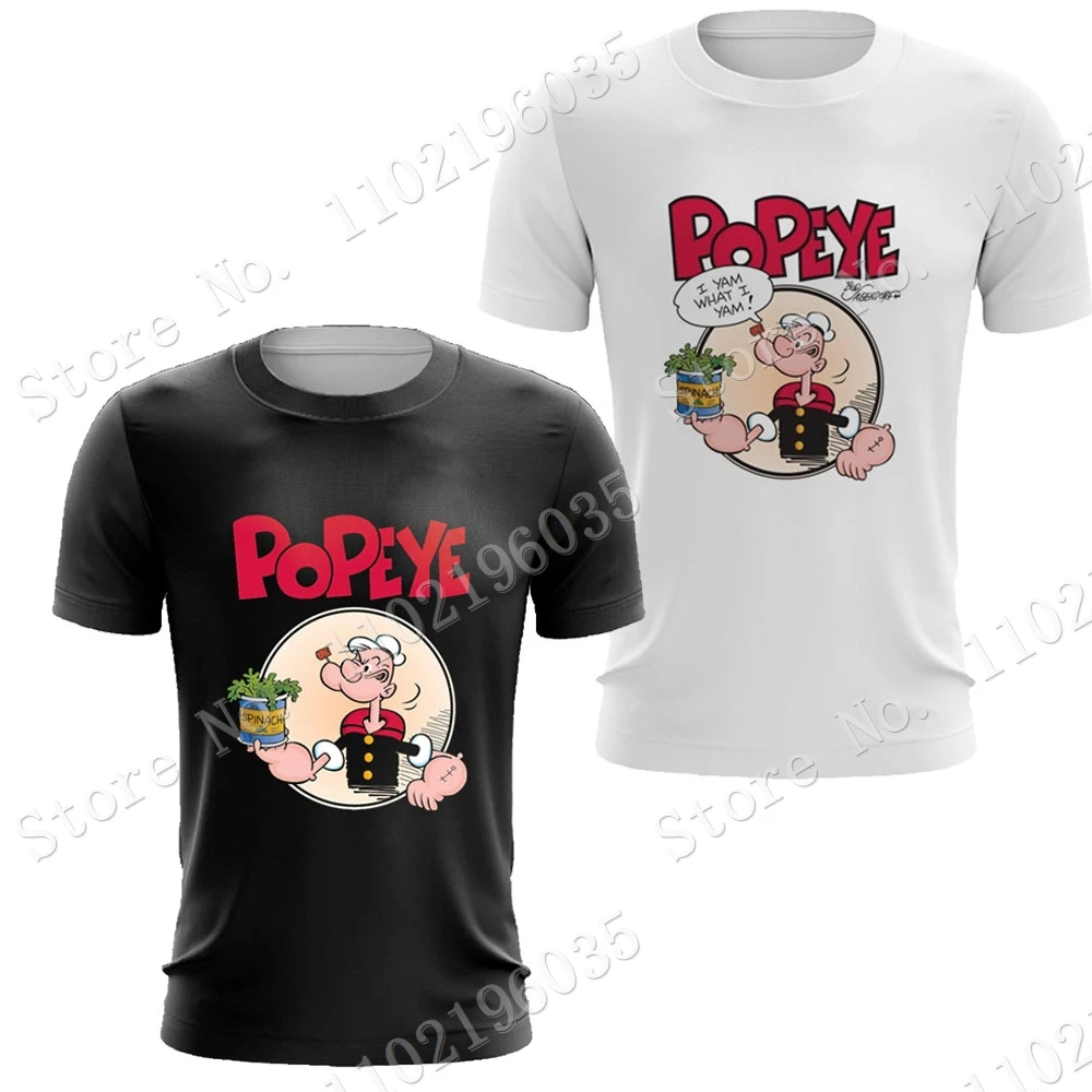

2022 Мультяшные аниме Popeye футболки с 3D принтом, мужская летняя футболка для бега, уличная одежда, повседневная одежда для технических трениро...