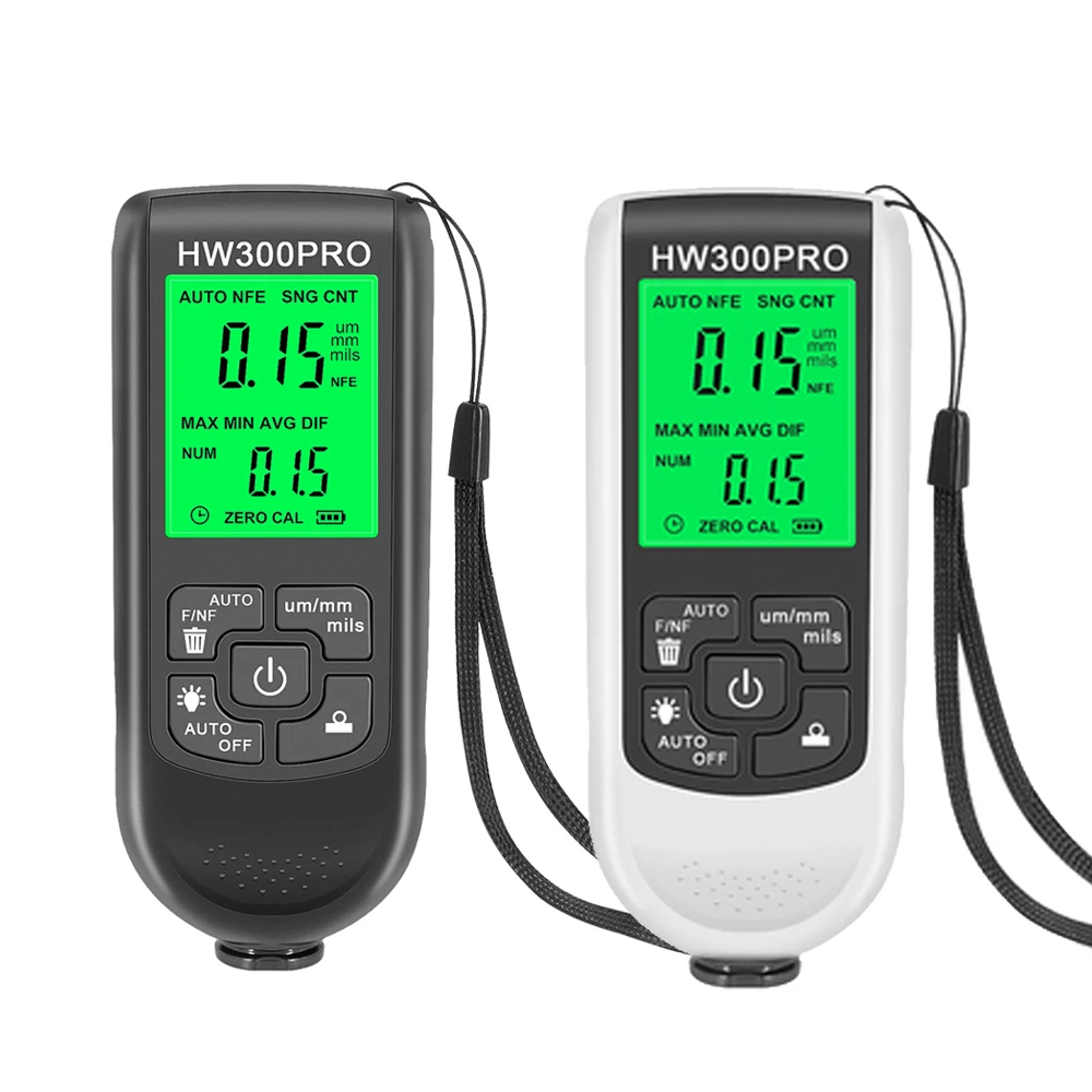 

HW-300PRO Coation Thickness Gauge 0-2000UM Car Paint Film Thickness Tester Car Coating Measuring Tools Automotive Paint Meter
