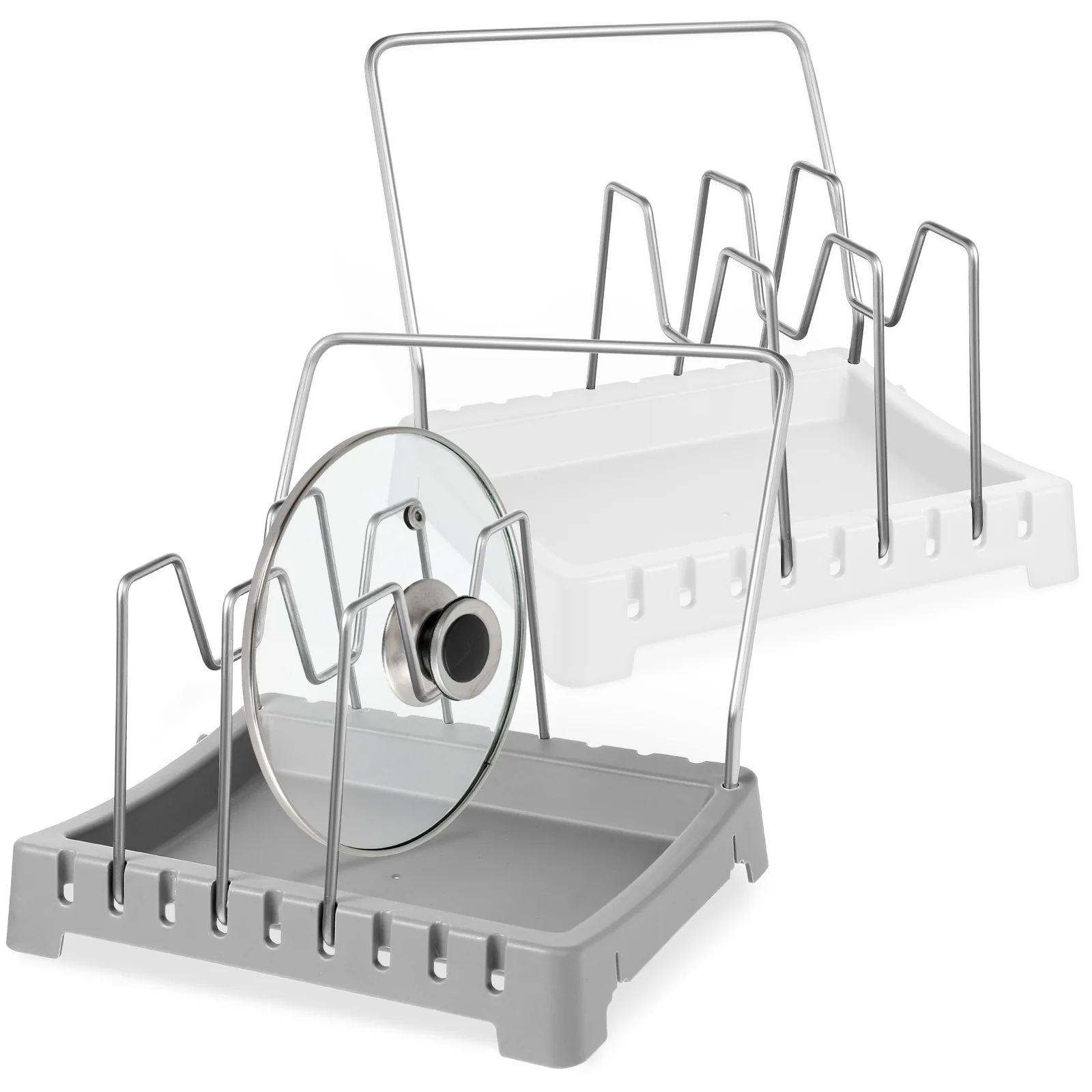 

Rack Holder Organizer Pot Pan Stand Lid Board Kitchen Pantry Display Tray Baking Cover Bakeware Plate Dishcutting Chopping