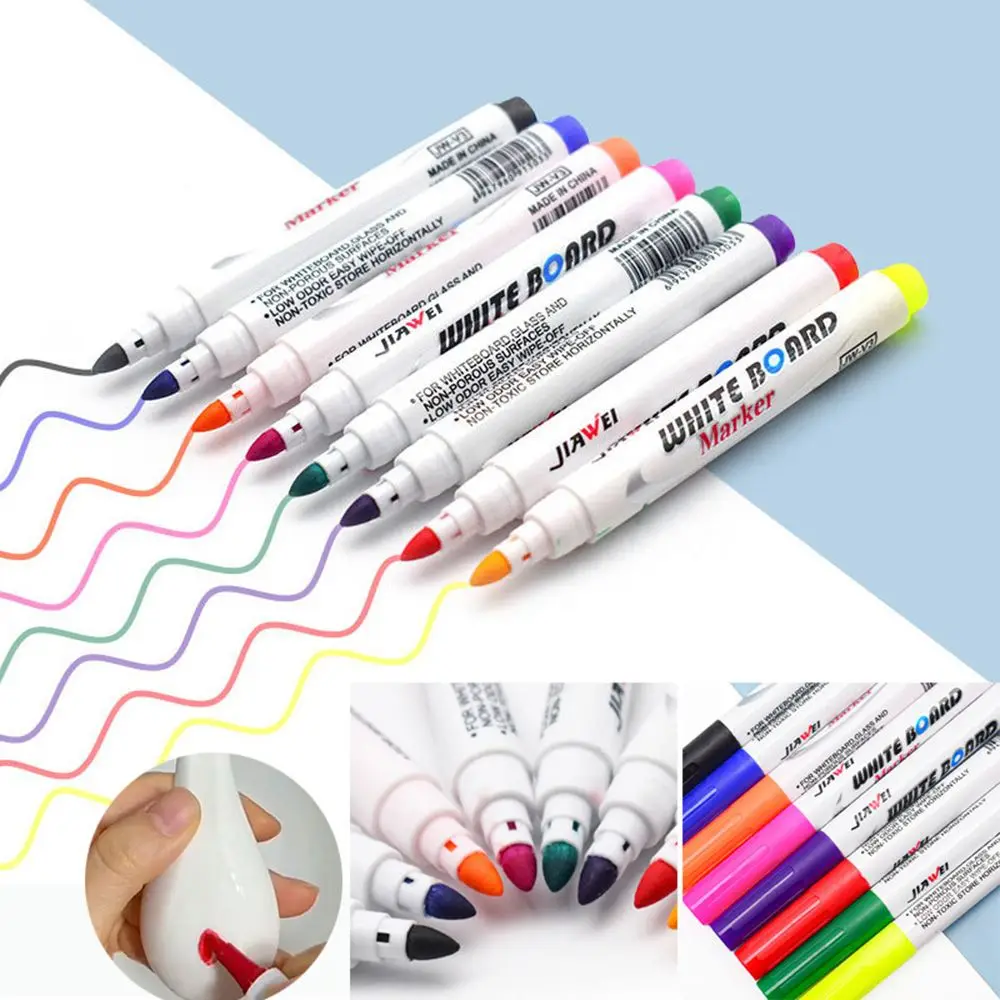 Children's Magical Water Painting Pen Floating Doodle Pen Colorful Mark Pen Whiteboard Markers Water Drawing Early Education Toy