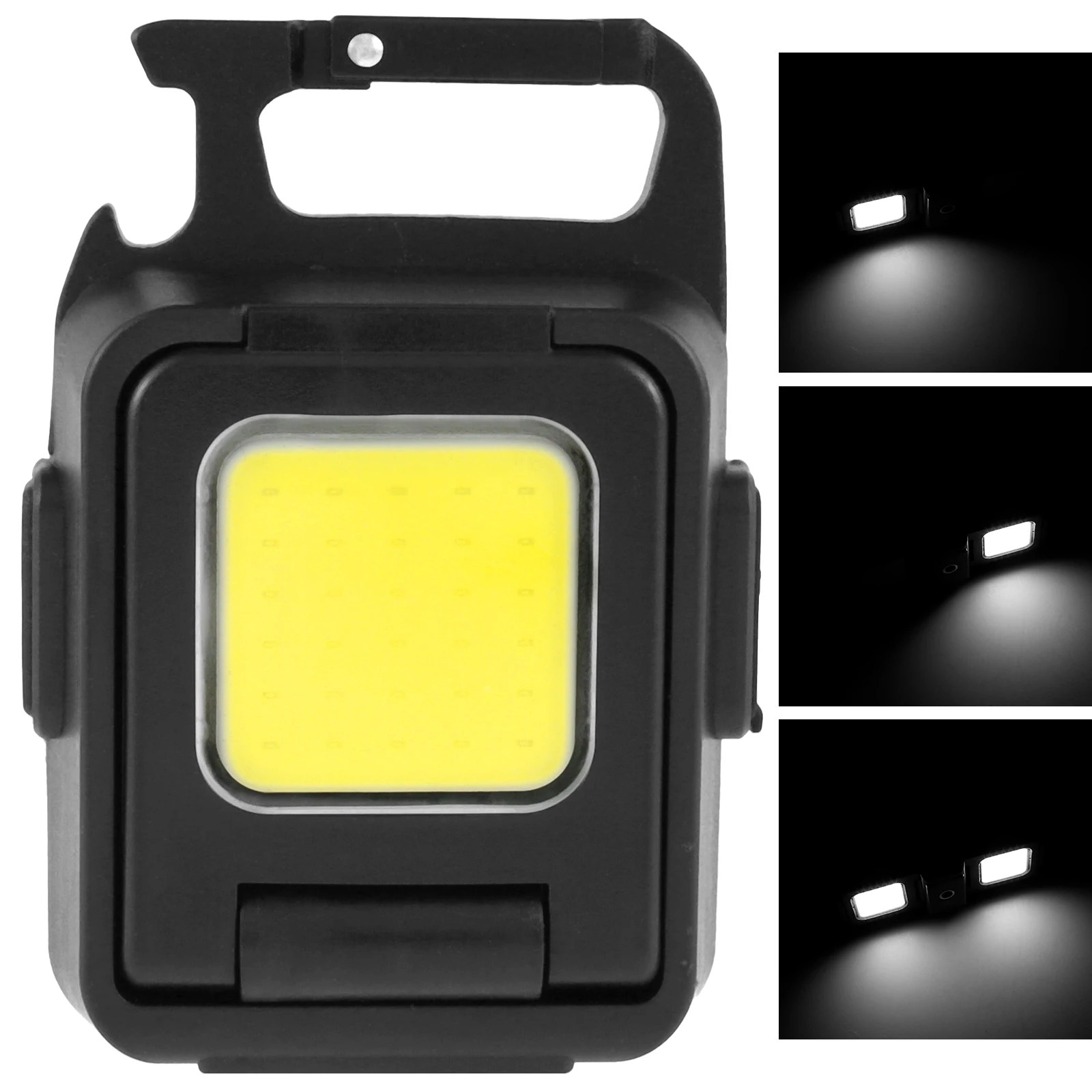 

Mini COB Flashlight 1000 Lumens Dimmable Keychain Flashlight Portable 1000mAh USB Rechargeable Pocket Light Bottle Opener